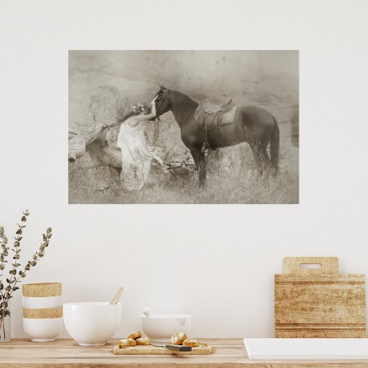 Mangalarga Marchador Stallion und Frau Poster (Küche)
