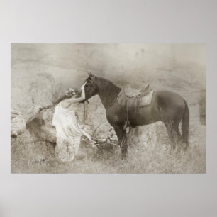 Mangalarga Marchador Stallion und Frau Poster