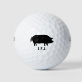 Mangalitsa Pig Silhouette Golfball (Vorderseite)