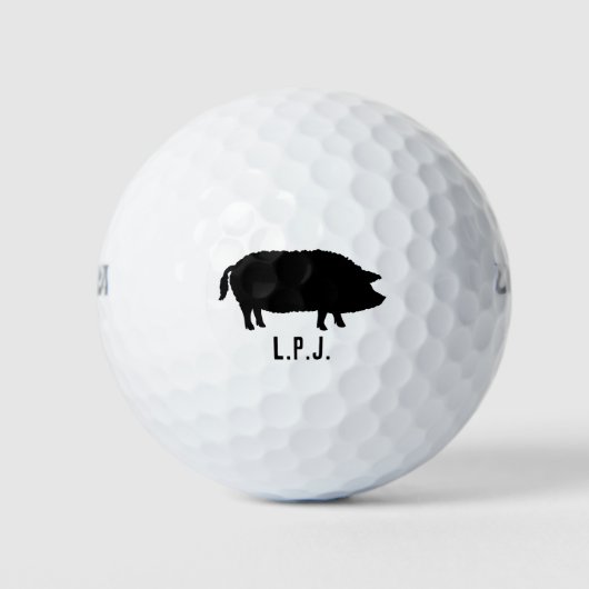 Mangalitsa Pig Silhouette Golfball (Vorderseite)