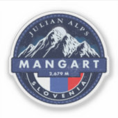  Mangart ,  Julian Alps Mountain, Slovenia  Aufkleber (Vorderseite)