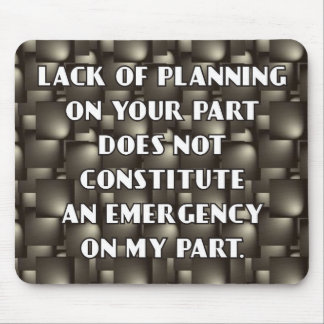 Mangel an Planung von Mousepad