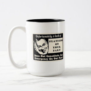 Mangel an Planung Zweifarbige Tasse