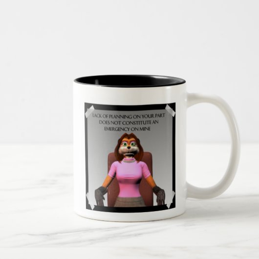 Mangel an Planungs-Tasse Zweifarbige Tasse (Rechts)