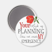 Mangel an Planungszeitschrift Magnet (Vorderseite/Rückseite)