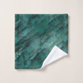 Mangelhafte Zyanmauerei Badhandtuch Set (Waschlappen)