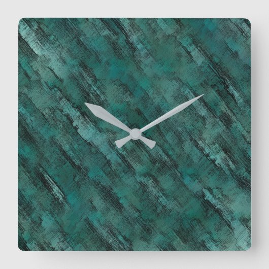 Mangelhafte Zyanmauerei Quadratische Wanduhr (Vorderseite)