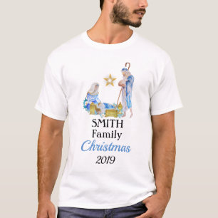Manger Familie Weihnachten T - Shirt