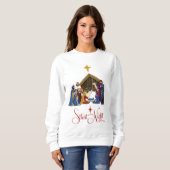 Manger Scene Christmas Sweatshirt oder T - Shirt (Vorne ganz)