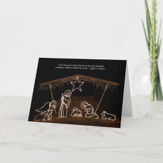 Manger Scene Religious Christlich Christmas Card Feiertagskarte
