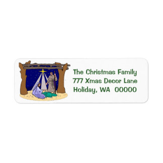 Manger Scene Weihnachtskarten Umschlag Labels