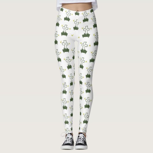 MANGER TO CROSS Christmas Nativity Patterned Leggings (Vorderseite)