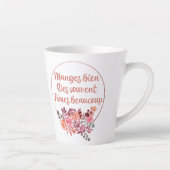 Mangez Bien Riez Souvent Aimez Beaucoup Französisc Milchtasse (Rechts)