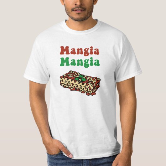 Mangia Mangia italienischer NahrungsmittelT - T-Shirt (Vorderseite)