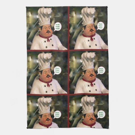 Mangia, Mangia, Mangia Geschirrtuch (Vertikal)