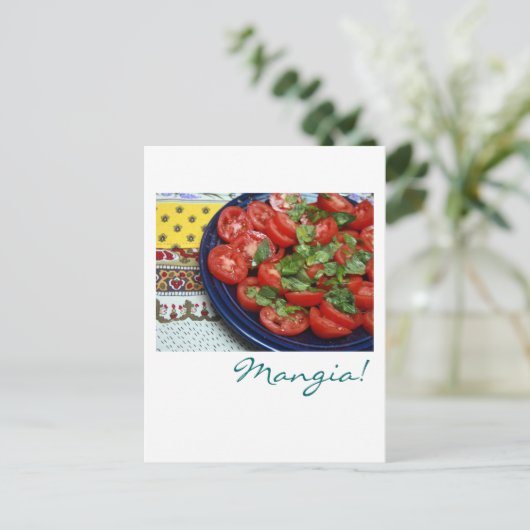 Mangia! Postkarte (Stehend Vorderseite)