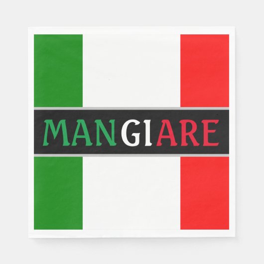 Mangiare Eat Italian Dinner Serviette (Vorderseite)