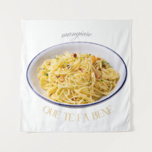 Mangiare Pasta Wandteppich