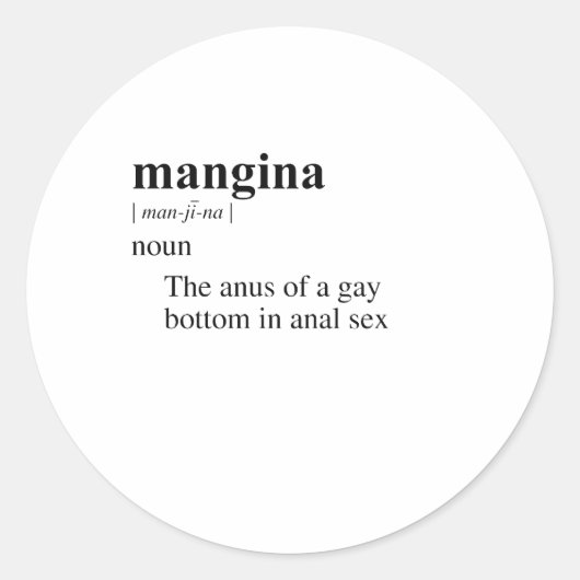MANGINA RUNDER AUFKLEBER (Vorderseite)