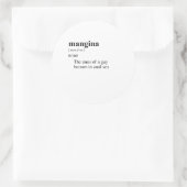 MANGINA RUNDER AUFKLEBER (Tasche)