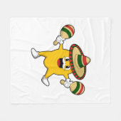 Mango als Musiker mit Maraca Fleecedecke (Vorderseite (Horizontal))