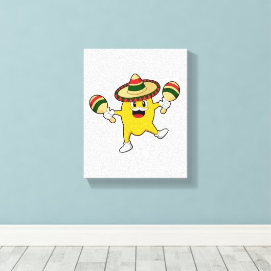 Mango als Musiker mit Maraca Leinwanddruck (Insitu (Holzboden))