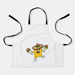 Mango als Musiker mit Maraca Schürze