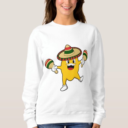 Mango als Musiker mit Maraca Sweatshirt (Vorderseite)