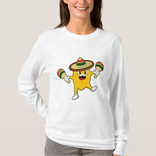 Mango als Musiker mit Maraca T-Shirt