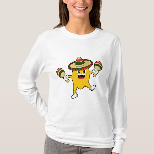 Mango als Musiker mit Maraca T-Shirt (Vorderseite)