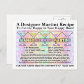 Mango Apricot Frühjahr Martini Rezept Postkarte (Vorne/Hinten)