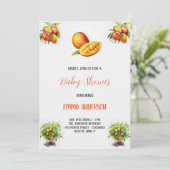 Mango-Babydusche Einladung (Stehend Vorderseite)