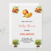 Mango-Babydusche Einladung (Vorne/Hinten)