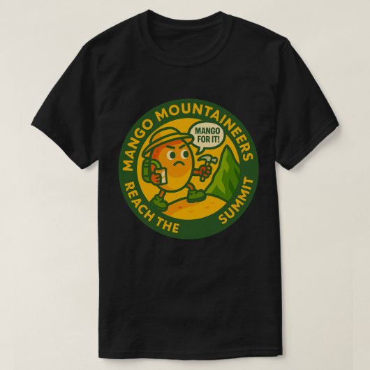 Mango-Bergsteiger erreichen den Gipfel T-Shirt (Design vorne)
