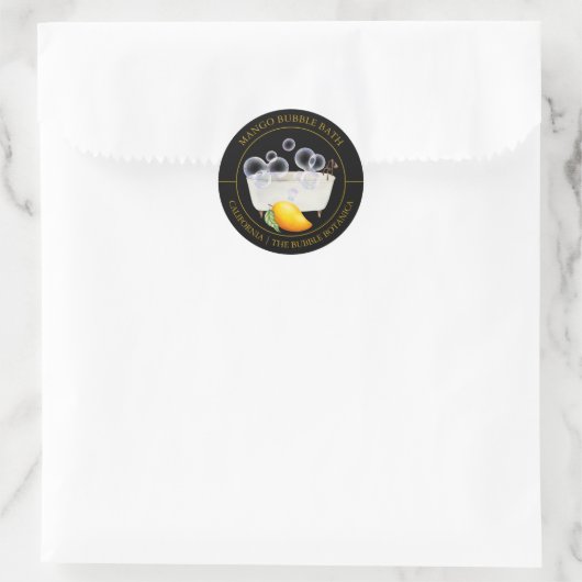 Mango-Blase-Bath-Etikett Runder Aufkleber (Tasche)