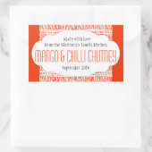 Mango & Chili Chutney Orange-Aufkleber Rechteckiger Aufkleber (Tasche)