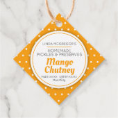 Mango Chutney-Konfitüre Geschenkanhänger (Vorderseite)