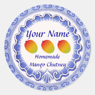 Mango Chutney Personalize Runder Aufkleber