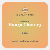 Mango Chutney Square Sticker (Vorderseite)