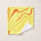 Mango-Creme, mit gekrümmtem Rot oder korallenförmi Badhandtuch Set (Waschlappen)