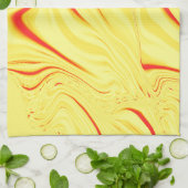 Mango-Creme, mit gekrümmtem Rot oder korallenförmi Geschirrtuch (Gefaltet)