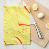 Mango-Creme, mit gekrümmtem Rot oder korallenförmi Geschirrtuch (Viertel Falte)