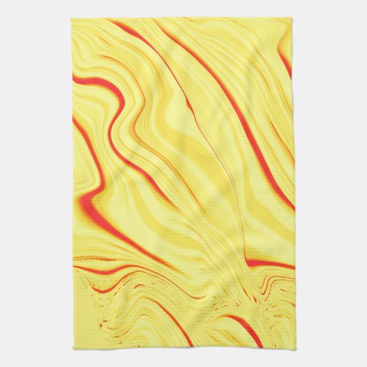 Mango-Creme, mit gekrümmtem Rot oder korallenförmi Geschirrtuch (Vertikal)