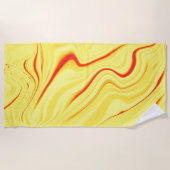 Mango-Creme, mit gekrümmtem Rot oder korallenförmi Strandtuch (Vorderseite)