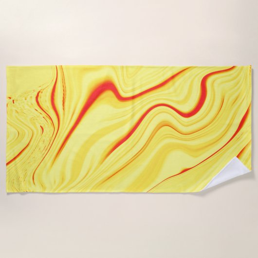 Mango-Creme, mit gekrümmtem Rot oder korallenförmi Strandtuch (Vorderseite)