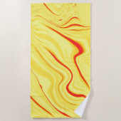 Mango-Creme, mit gekrümmtem Rot oder korallenförmi Strandtuch (Vorderseite)