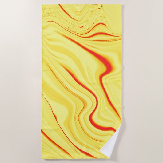 Mango-Creme, mit gekrümmtem Rot oder korallenförmi Strandtuch (Vorderseite)