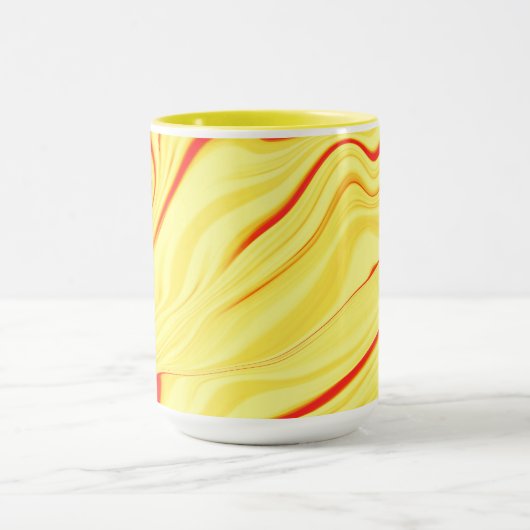Mango-Creme, mit gekrümmtem Rot oder korallenförmi Tasse (Zentrum)