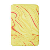 Mango-Creme mit rotem oder korallengewölbtem Schla Badematte (Vorderseite Vertikal)