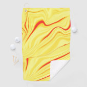 Mango-Creme mit rotem oder korallengewölbtem Schla Golfhandtuch (Insitu)